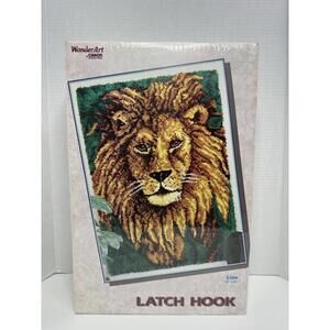 WonderArt LION 4481 Latch Hook Rug Canvas 34” x 50” Caron International USA Made